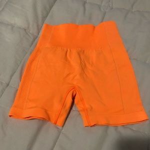 Gymshark ultra seamless orange shorts size S